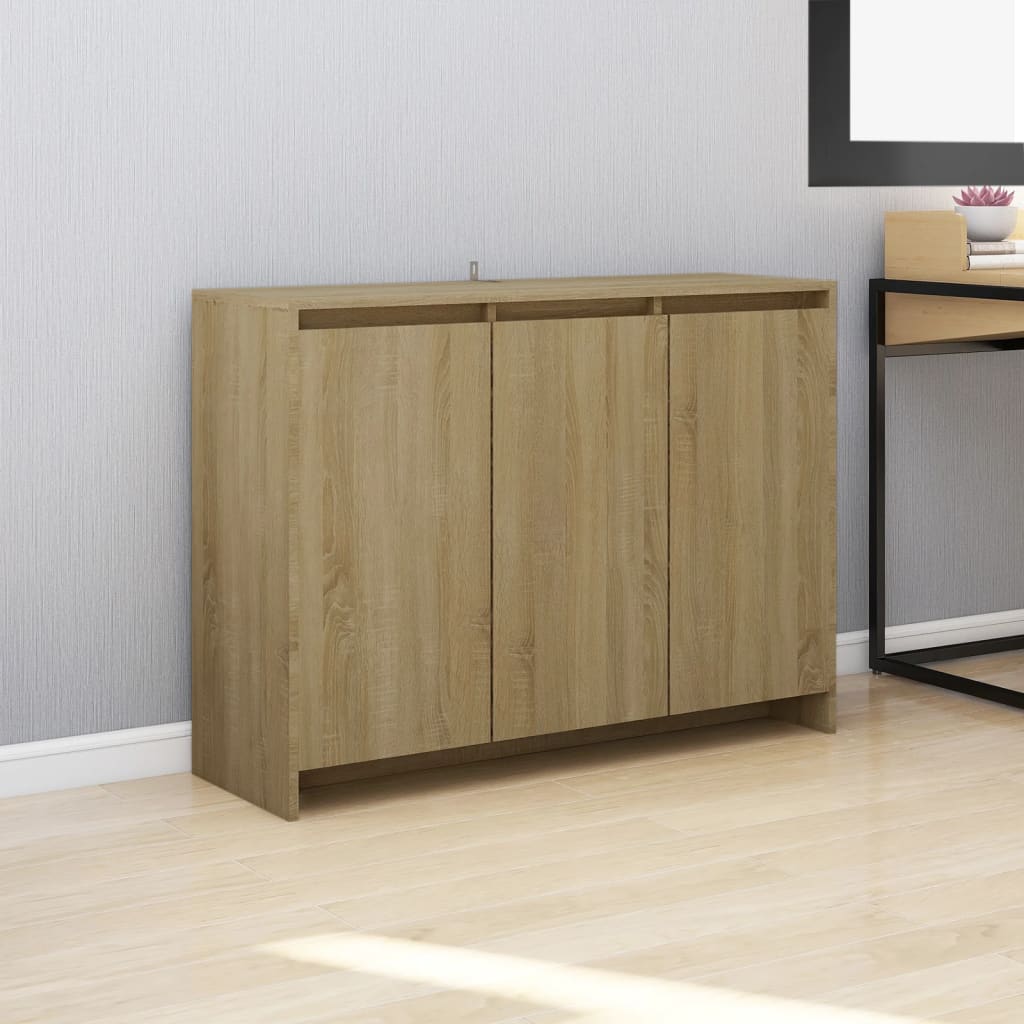 Modern Wooden 3 Door Home Sideboard Storage Cabinet Wood Dining Room Unit