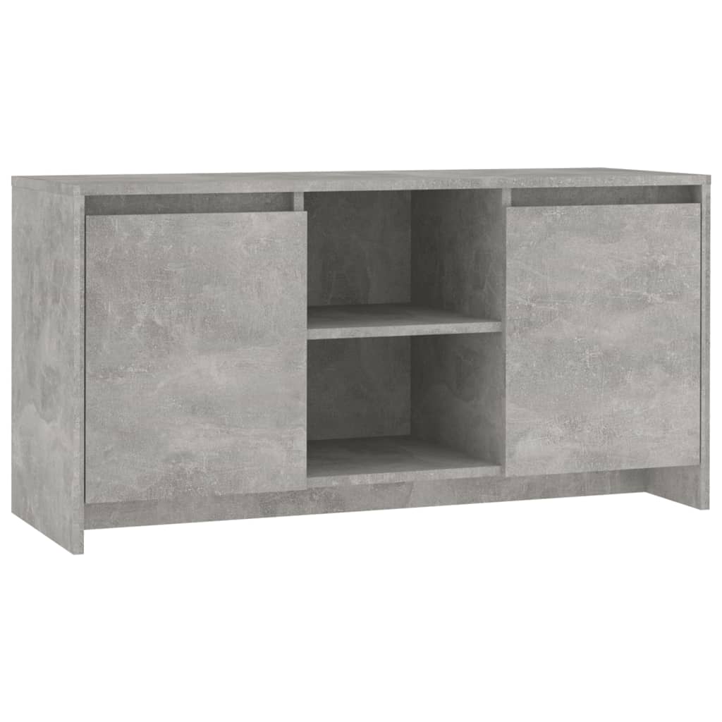 Modern Wooden TV Tele Stand Unit Cabinet With 2 Doors & Open Storage Shelves