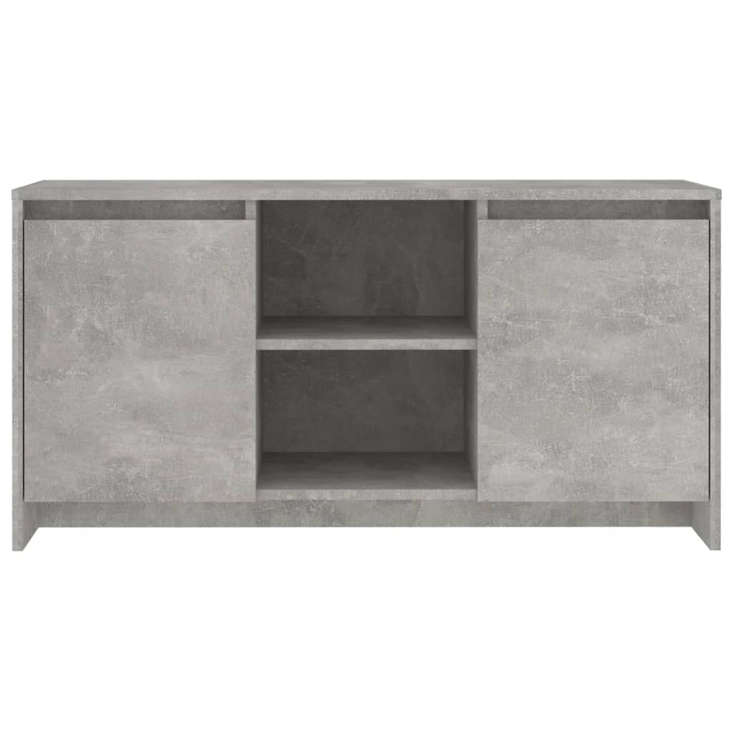Modern Wooden TV Tele Stand Unit Cabinet With 2 Doors & Open Storage Shelves