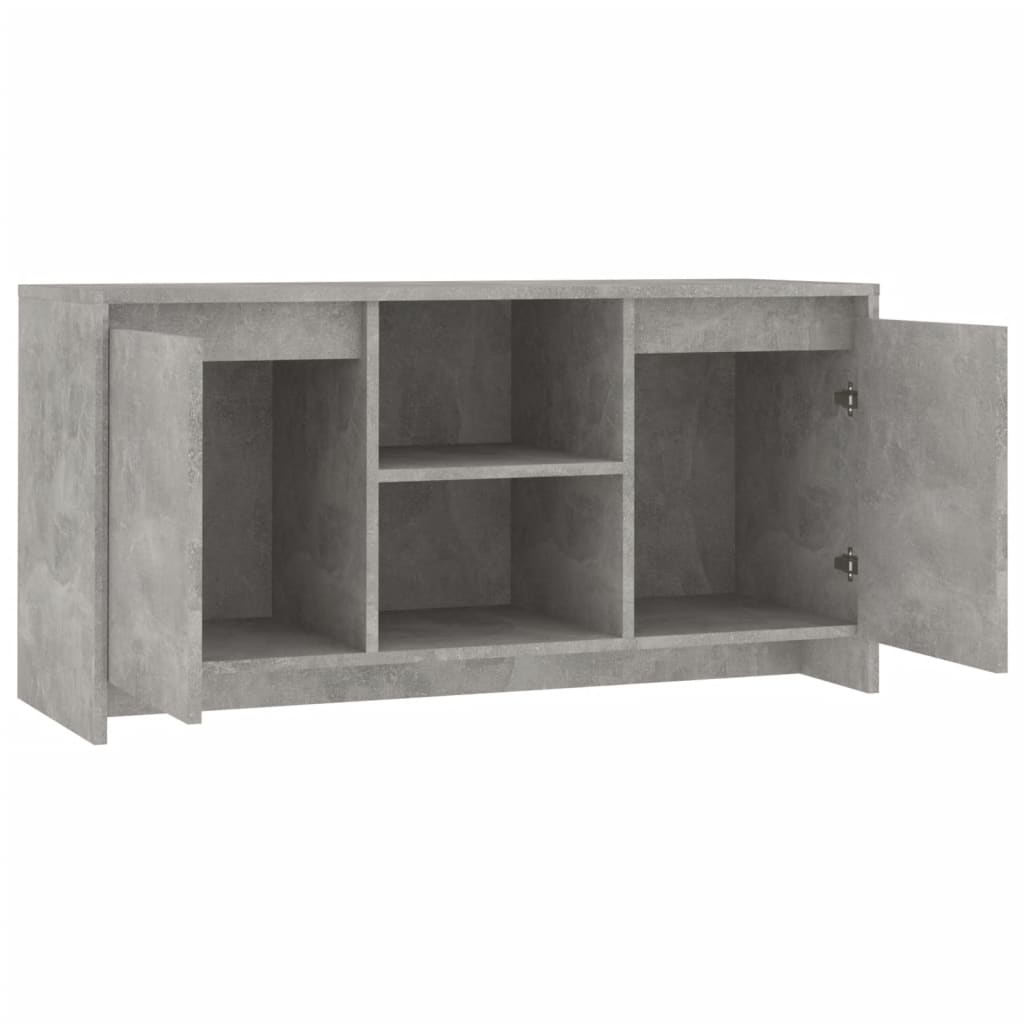Modern Wooden TV Tele Stand Unit Cabinet With 2 Doors & Open Storage Shelves