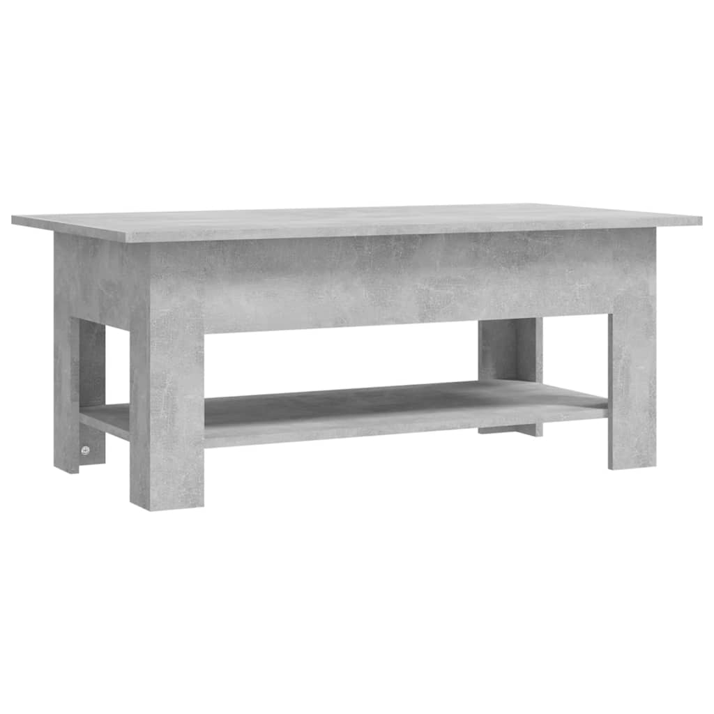 Modern Wooden Living Room Rectangular Coffee Table With Lower Storage Shelf Wood