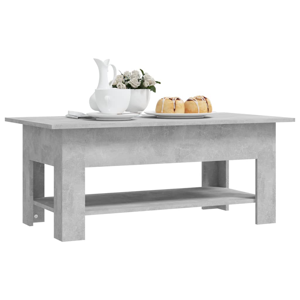 Modern Wooden Living Room Rectangular Coffee Table With Lower Storage Shelf Wood
