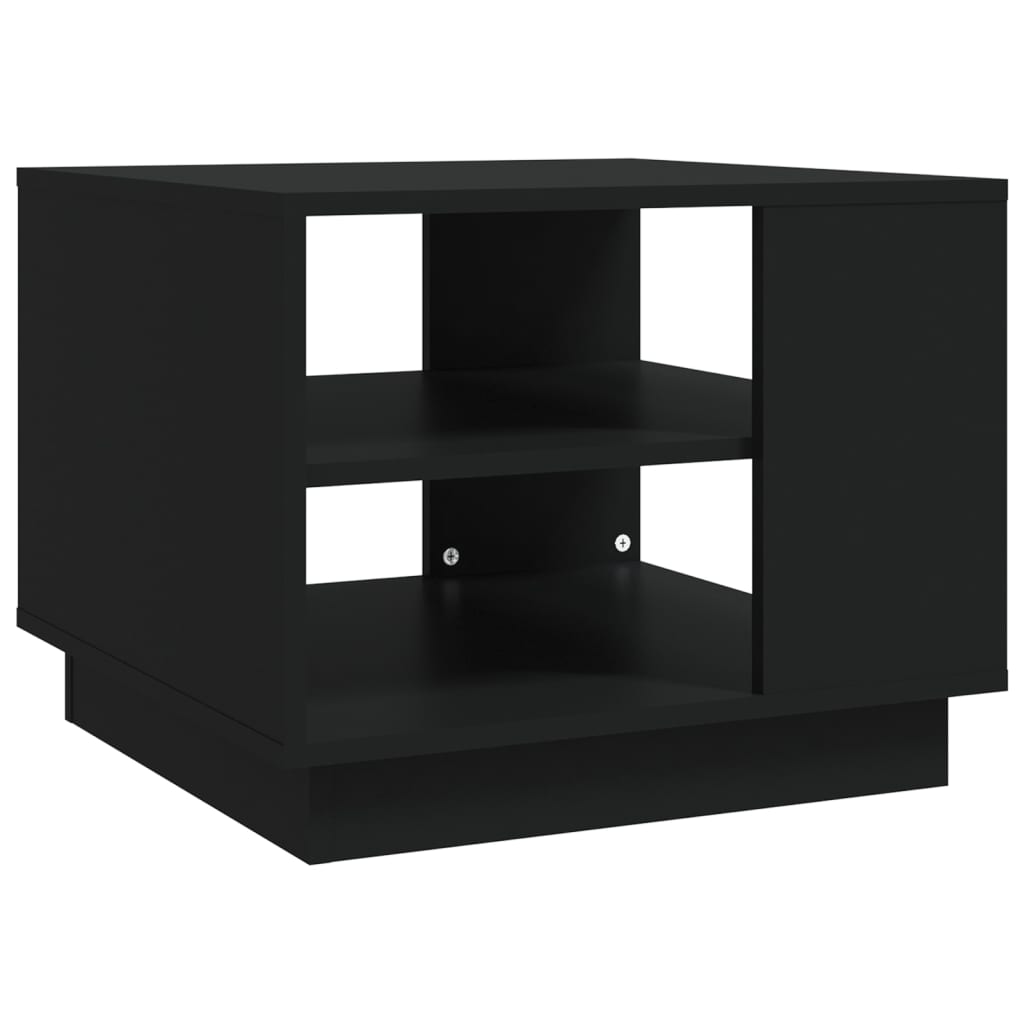 Coffee Table Black 55x55x43 cm Engineered Wood