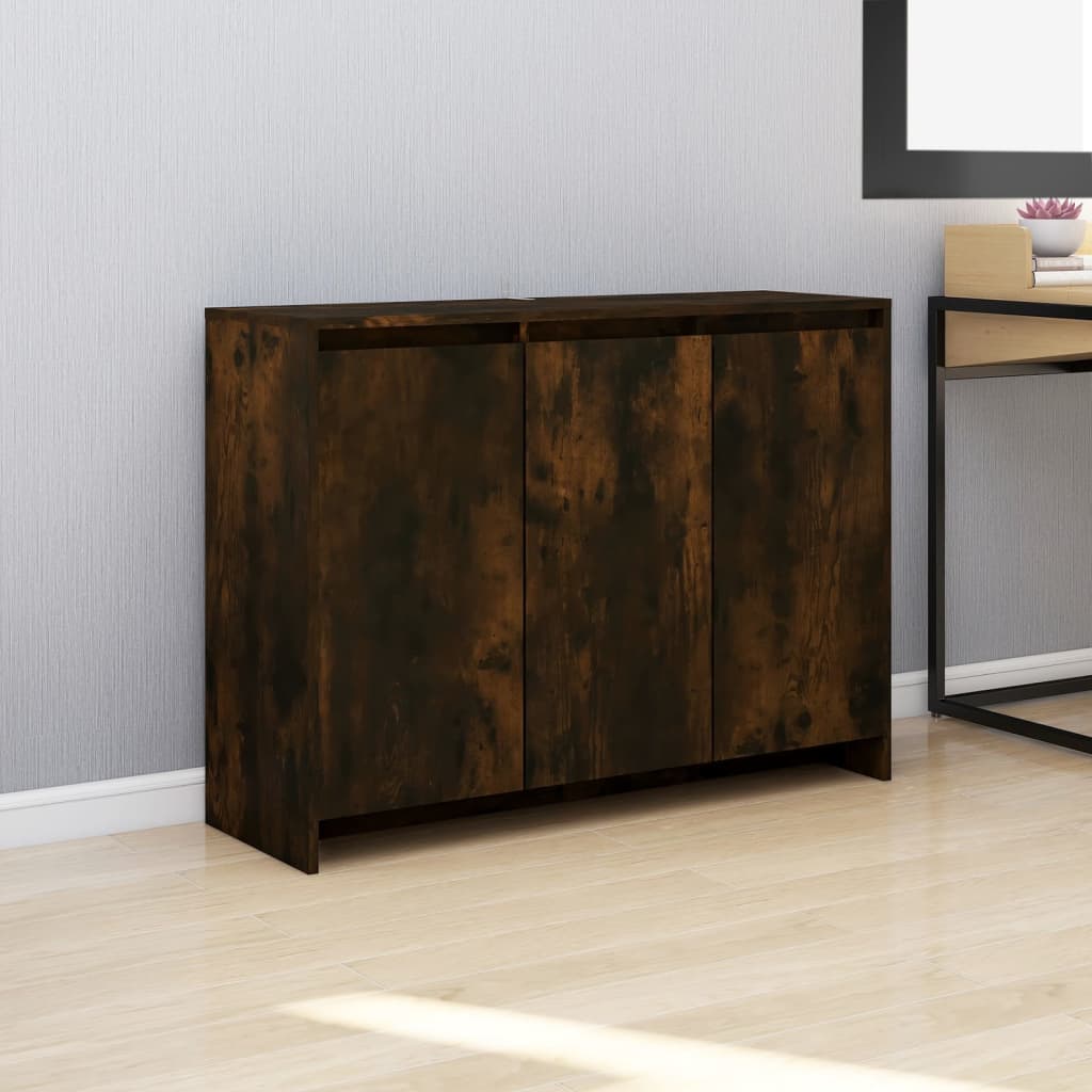 Modern Wooden 3 Door Home Sideboard Storage Cabinet Wood Dining Room Unit