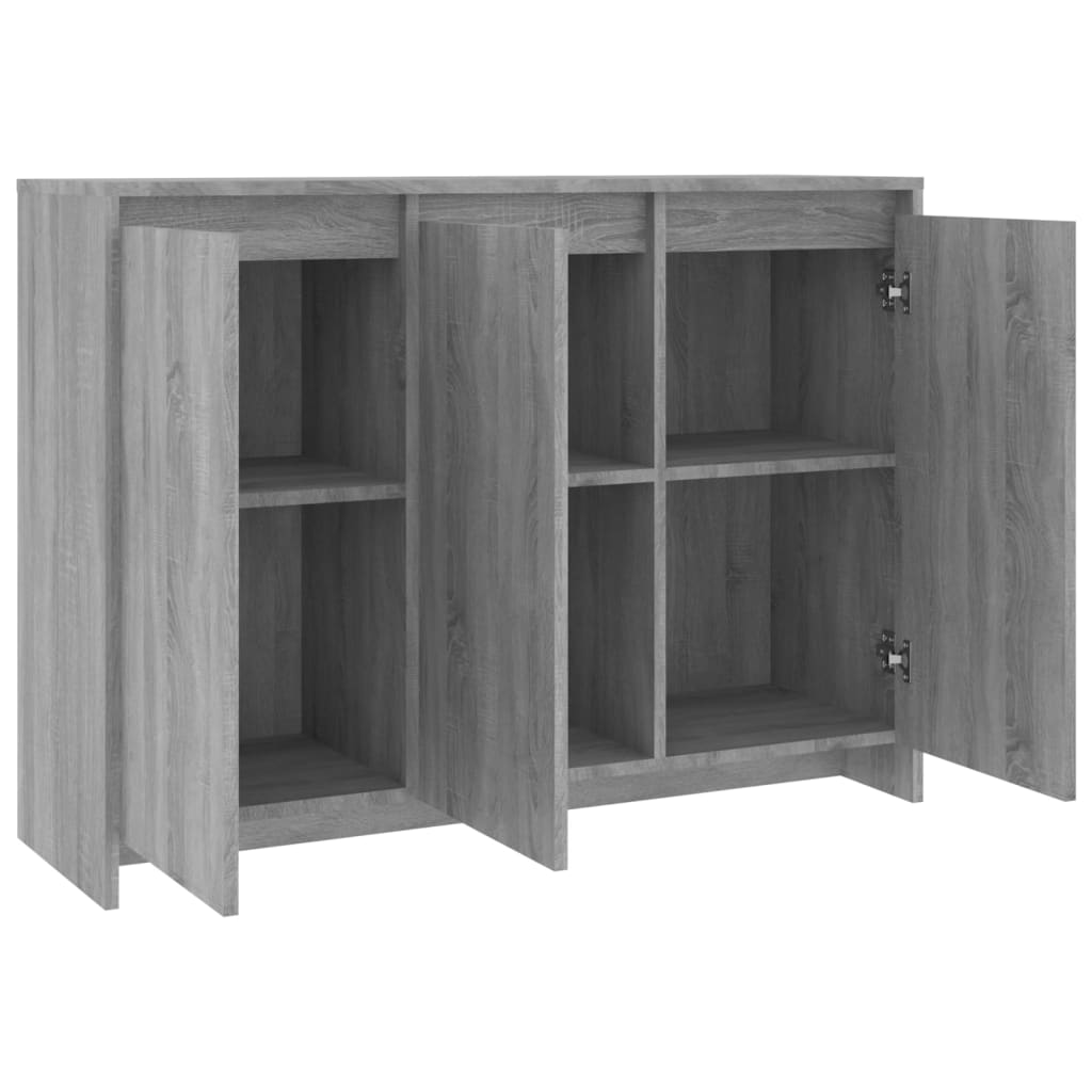 Modern Wooden 3 Door Home Sideboard Storage Cabinet Wood Dining Room Unit