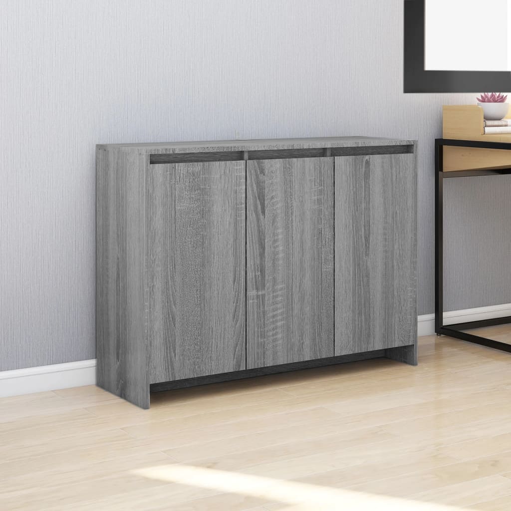 Modern Wooden 3 Door Home Sideboard Storage Cabinet Wood Dining Room Unit