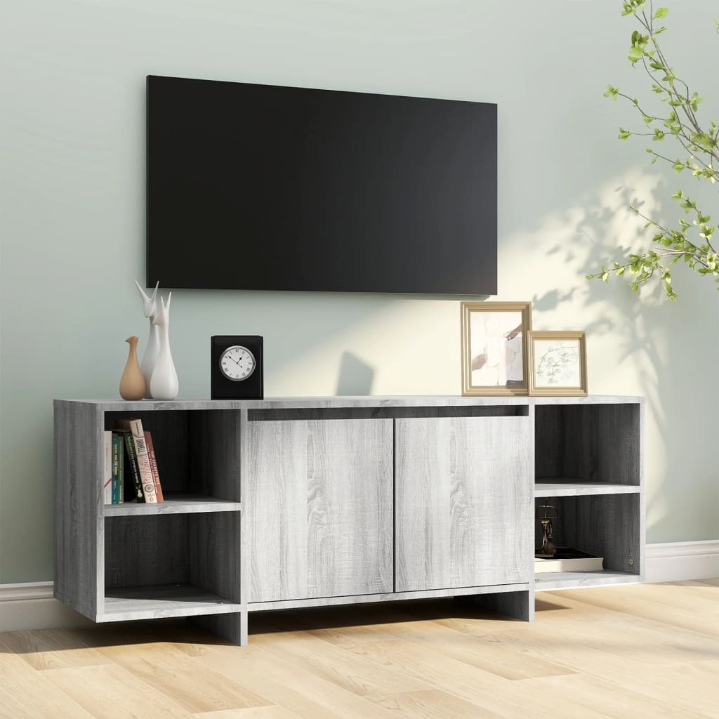 Modern Wooden TV Tele Stand Unit Cabinet Home Entertainment Unit With 2 Doors