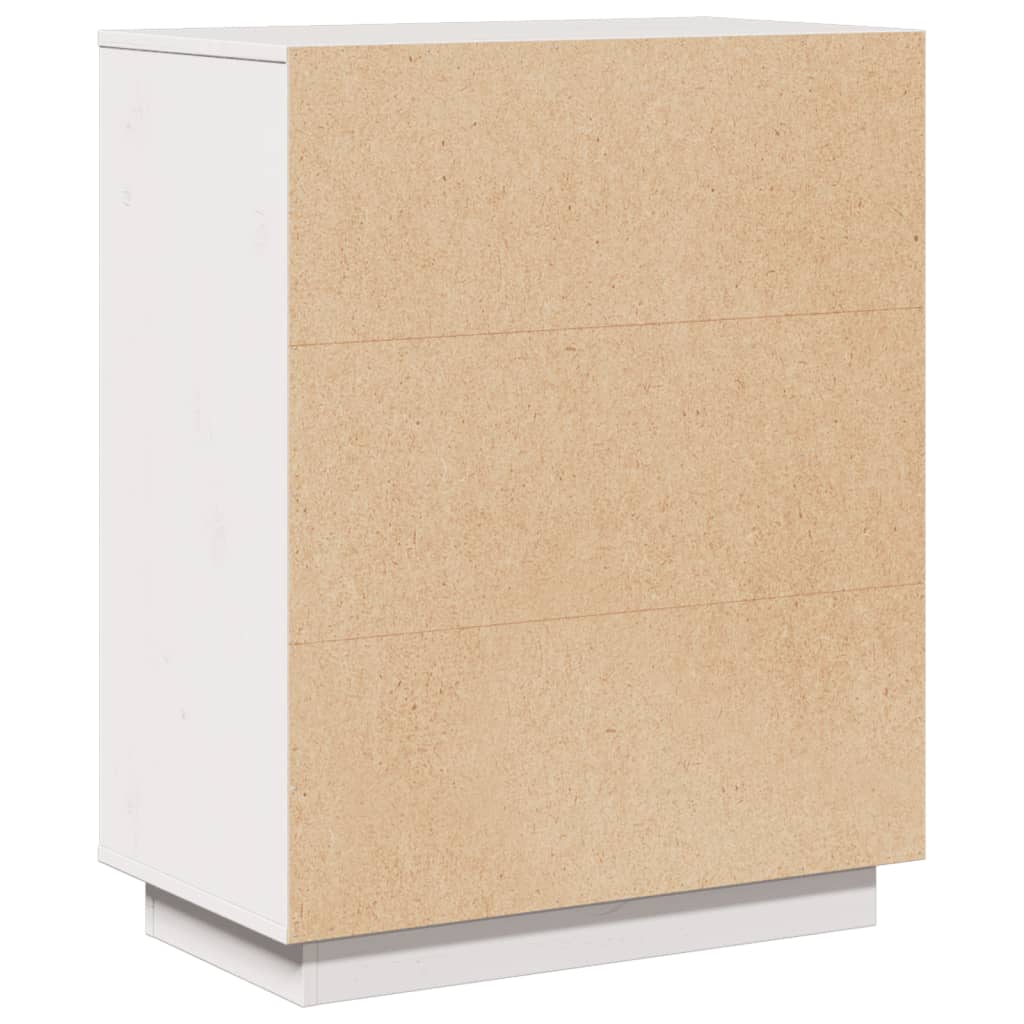 Sideboard White 60x34x75 cm Solid Wood Pine