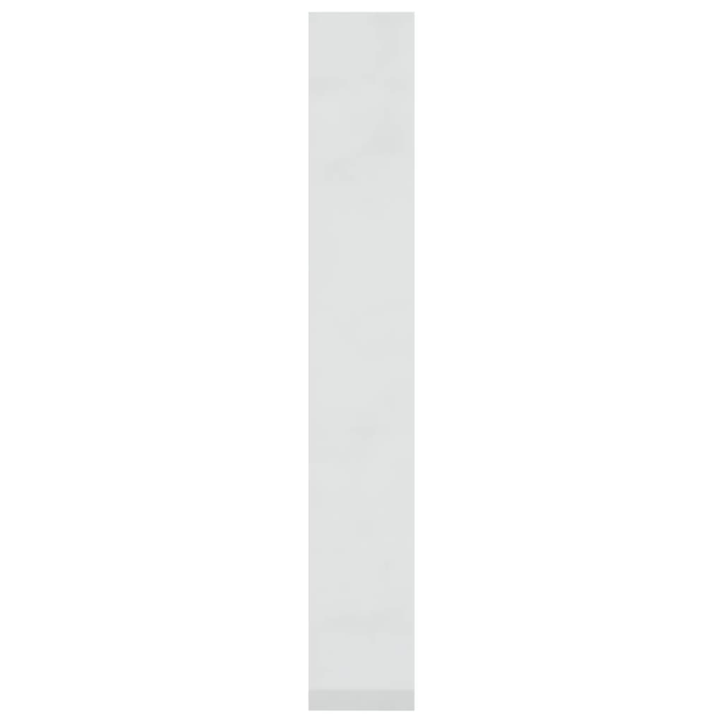 Book Cabinet/Room Divider High Gloss White 60x30x198 cm