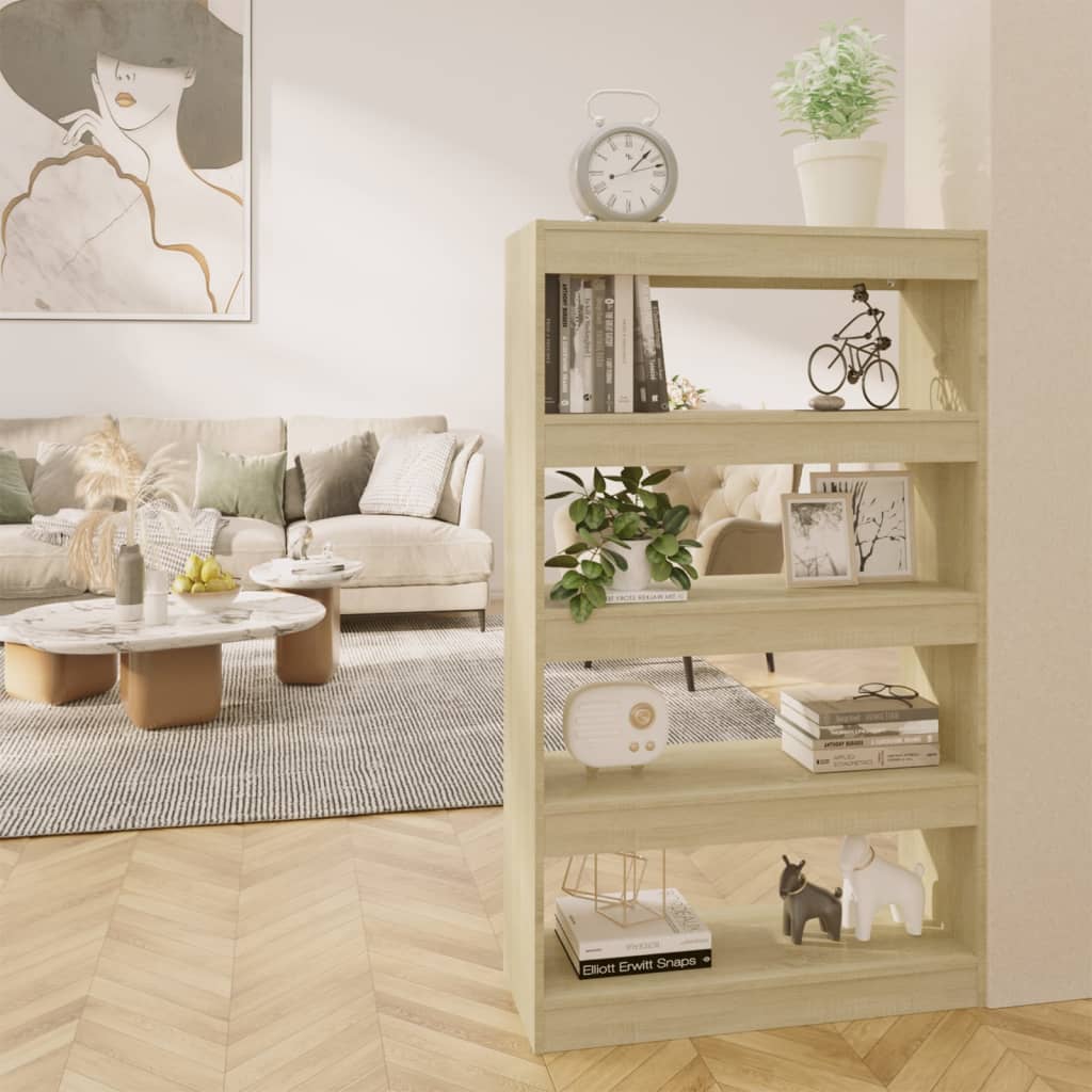Modern Wooden 5-Tier Open Bookcase Book Storage Cabinet Wood Room Divider
