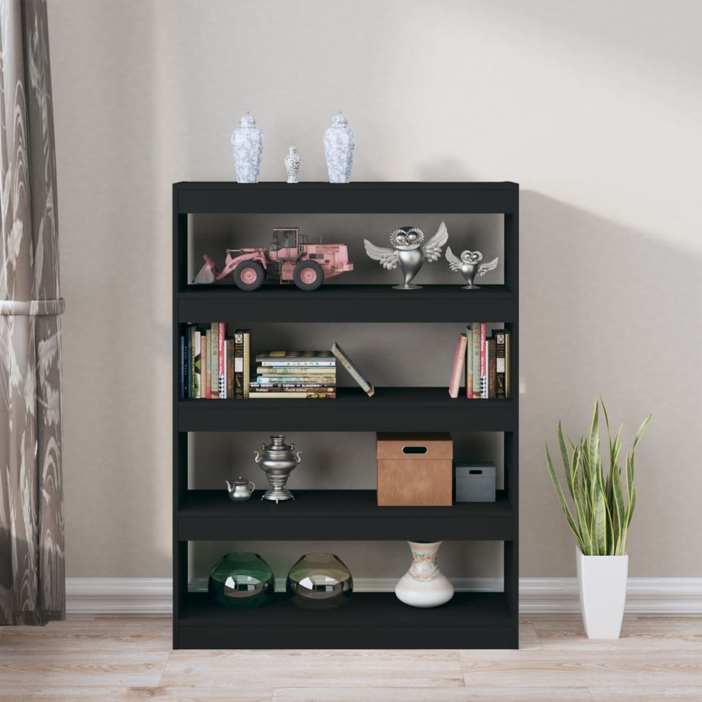 Modern Wooden 4-Tier Open Bookcase Book Storage Cabinet Room Divider Wood