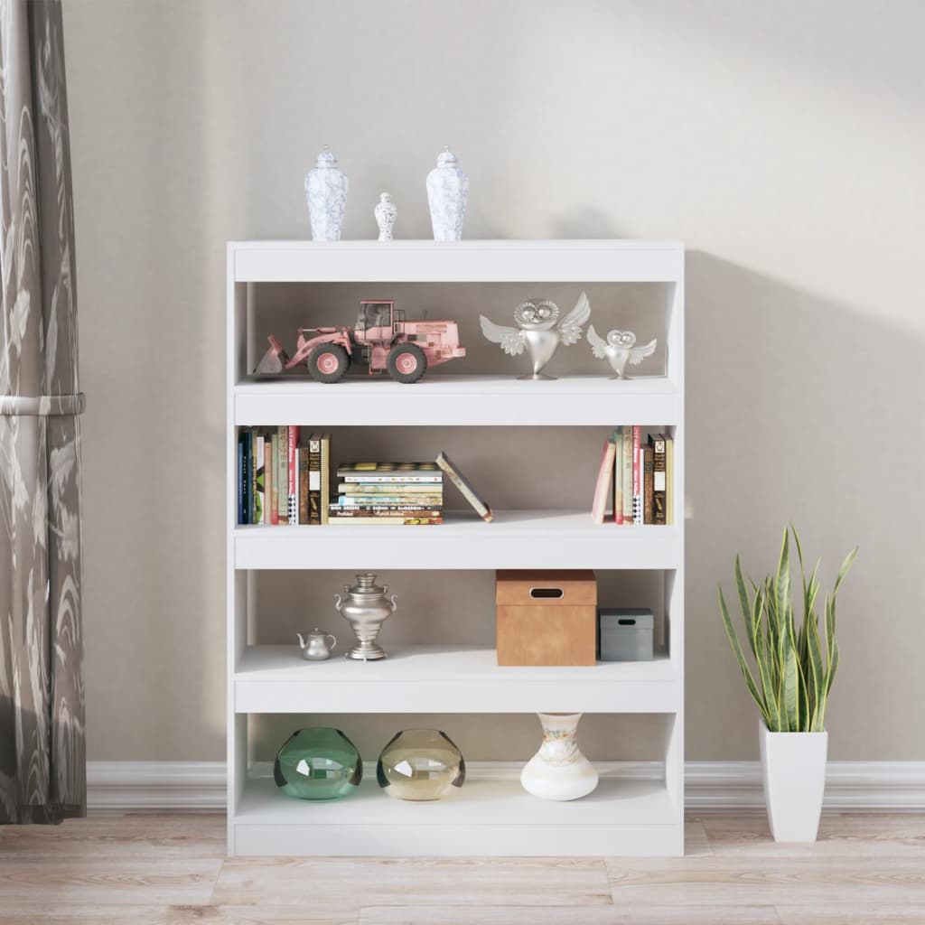 Modern Wooden 4-Tier Open Bookcase Book Storage Cabinet Room Divider Wood