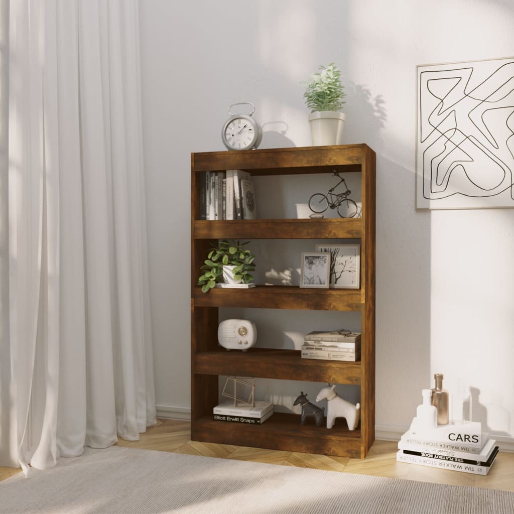 Modern Wooden 5-Tier Open Bookcase Book Storage Cabinet Wood Room Divider