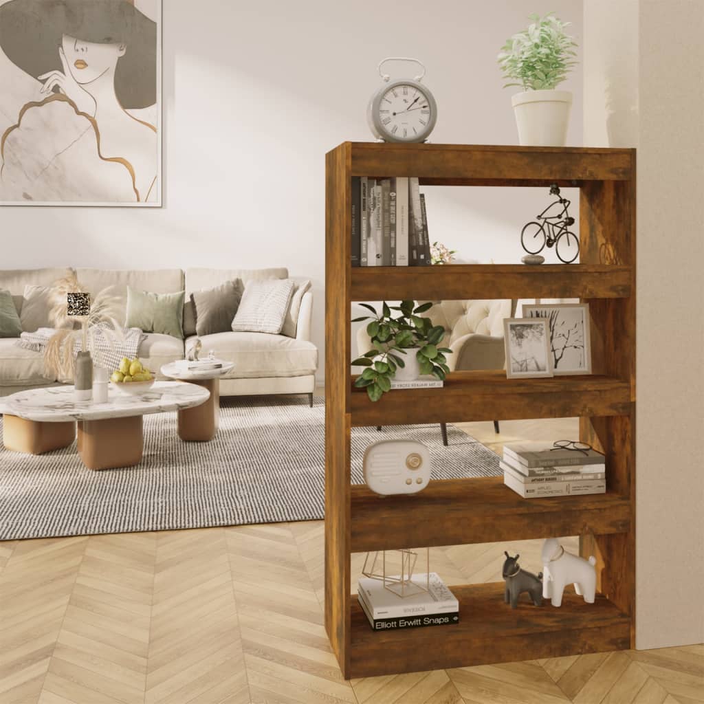 Modern Wooden 5-Tier Open Bookcase Book Storage Cabinet Wood Room Divider