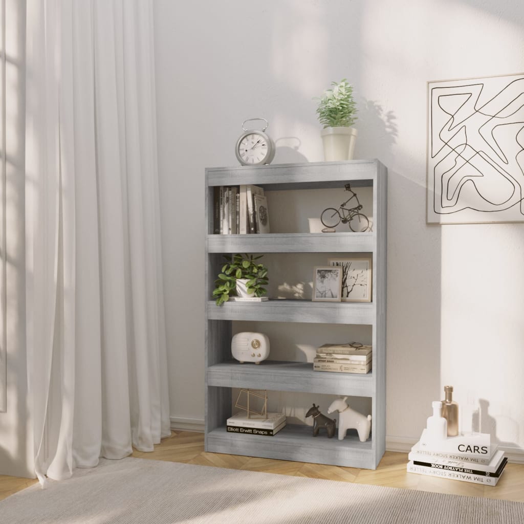 Modern Wooden 5-Tier Open Bookcase Book Storage Cabinet Wood Room Divider