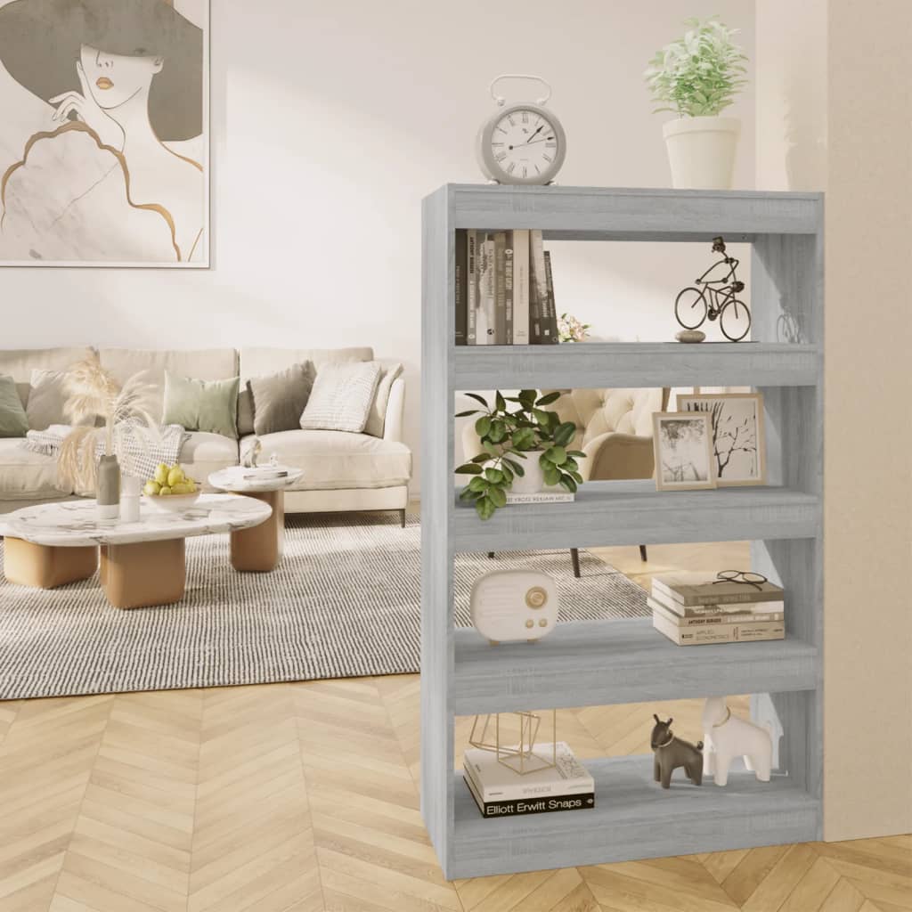 Modern Wooden 5-Tier Open Bookcase Book Storage Cabinet Wood Room Divider