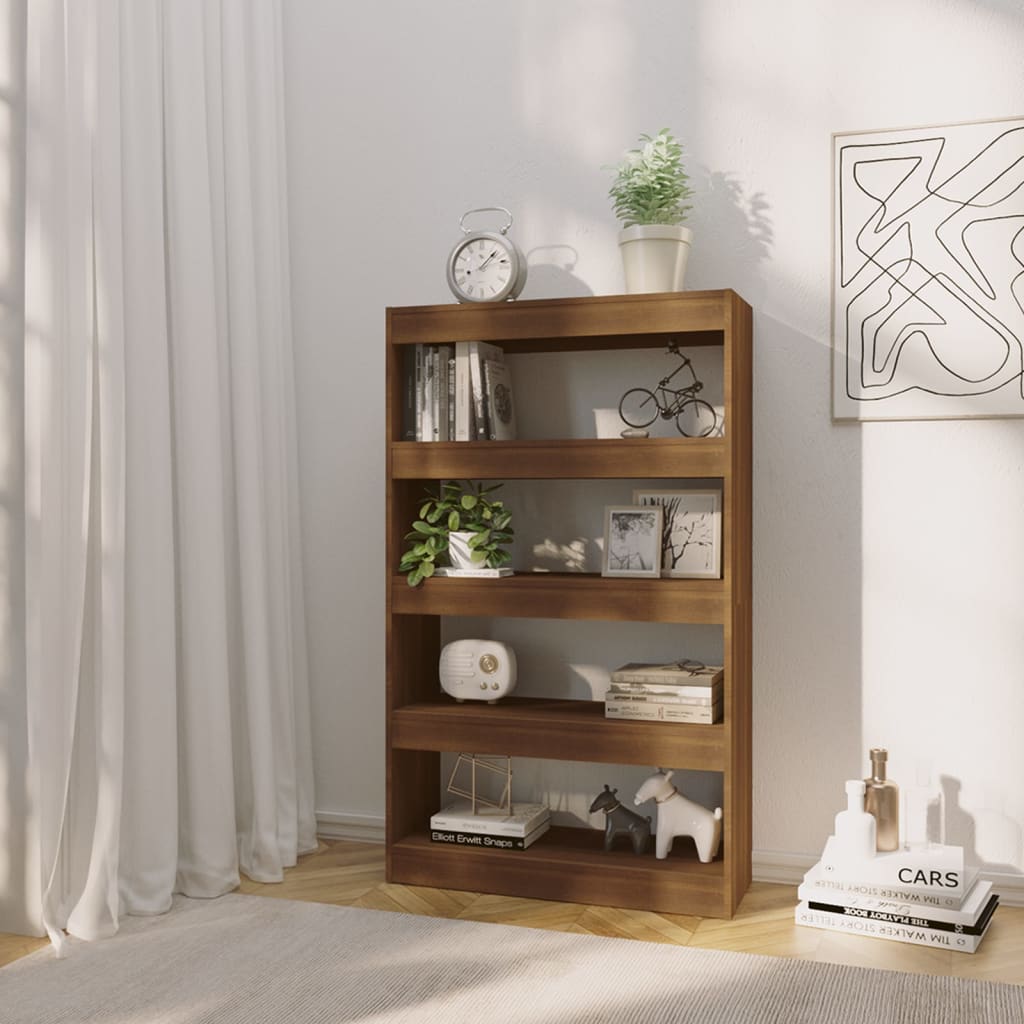 Modern Wooden 5-Tier Open Bookcase Book Storage Cabinet Wood Room Divider