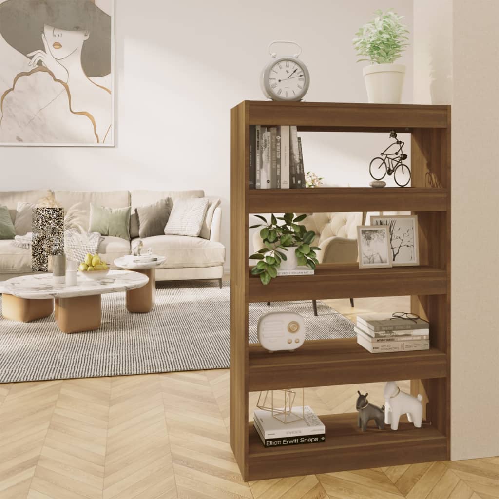 Modern Wooden 5-Tier Open Bookcase Book Storage Cabinet Wood Room Divider