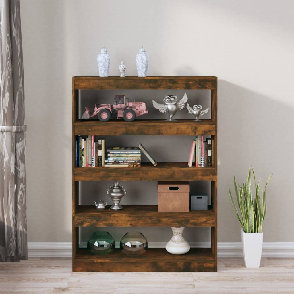 Modern Wooden 4-Tier Open Bookcase Book Storage Cabinet Room Divider Wood