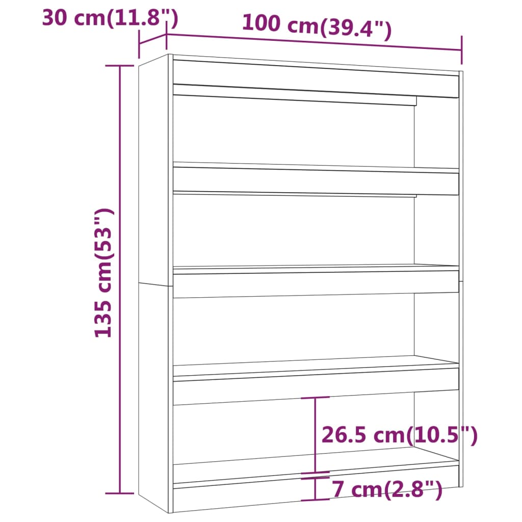 Modern Wooden 4-Tier Open Bookcase Book Storage Cabinet Room Divider Wood