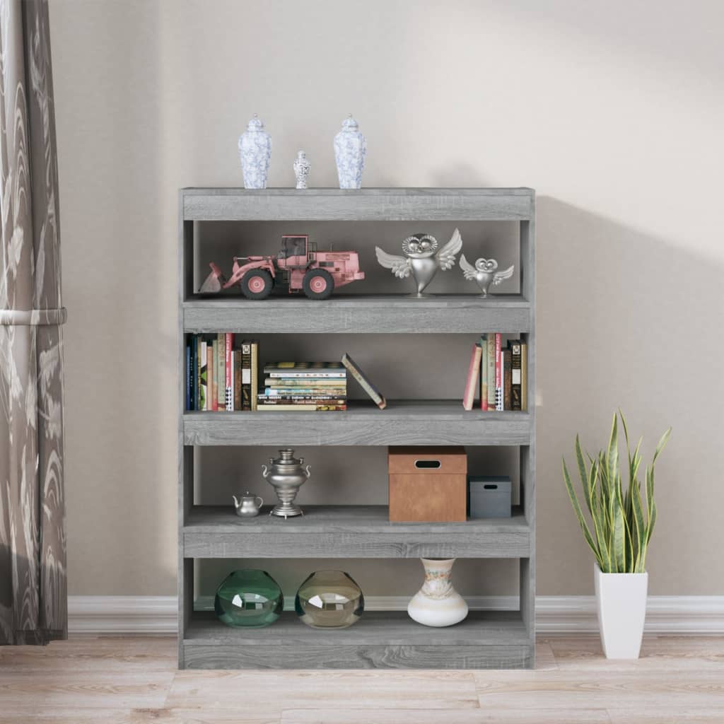 Modern Wooden 4-Tier Open Bookcase Book Storage Cabinet Room Divider Wood