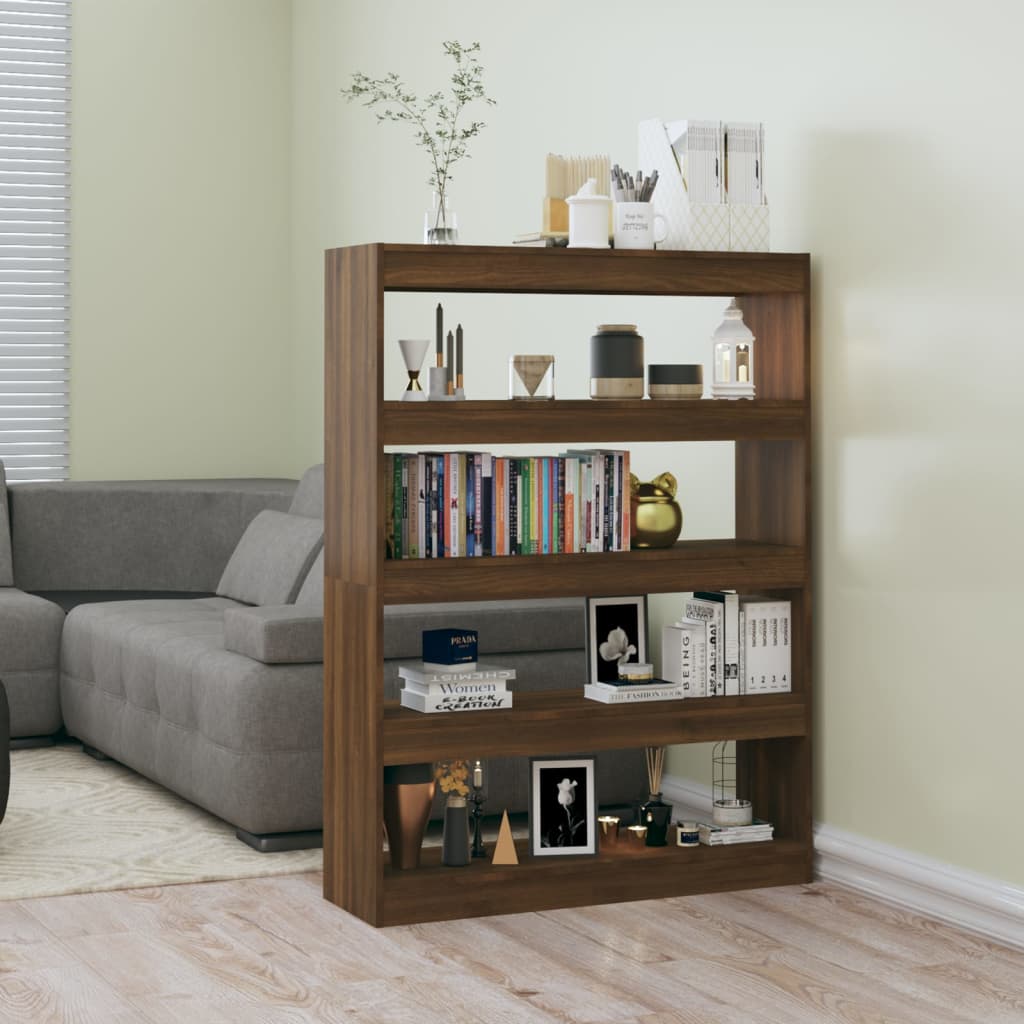 Modern Wooden 4-Tier Open Bookcase Book Storage Cabinet Room Divider Wood