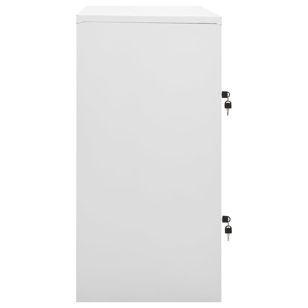 Locker Cabinets 2 pcs Light Grey and Red 90x45x92.5 cm Steel