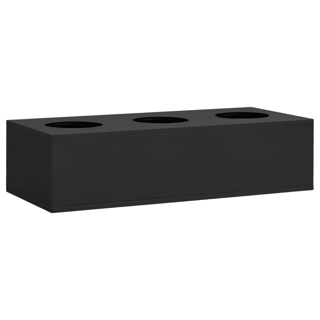 Office Cabinet with Planter Box Anthracite 90x40x125 cm Steel