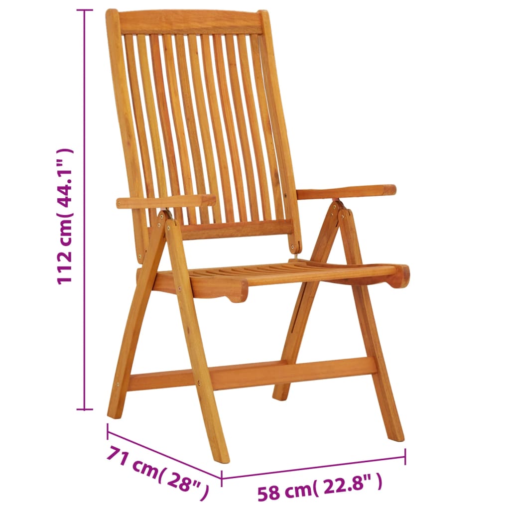 Outdoor Patio Wooden Foldable Garden Chairs Folding Wood Seat 2 4 6 8 pcs