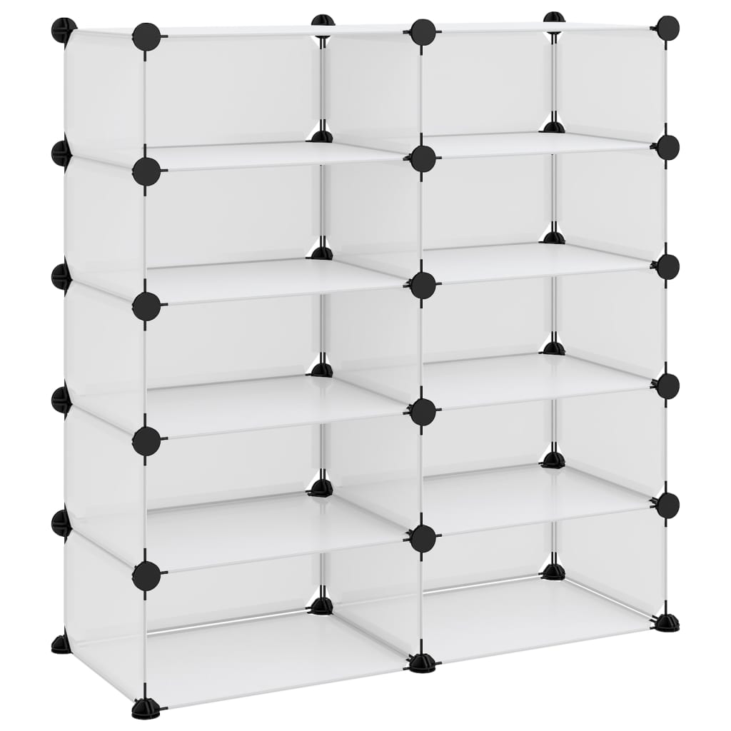 Shoe Rack Transparent 84x32x88.5 cm PP