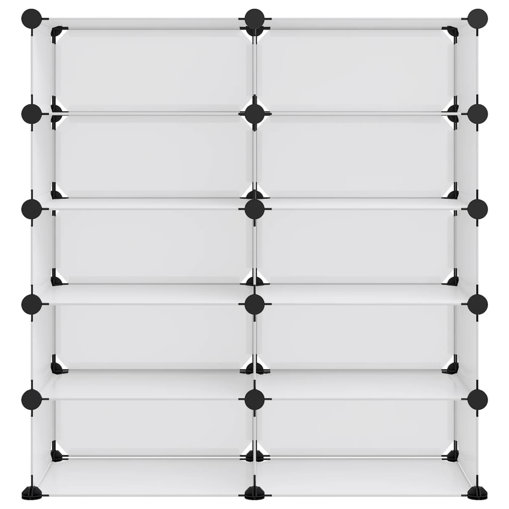 Shoe Rack Transparent 84x32x88.5 cm PP