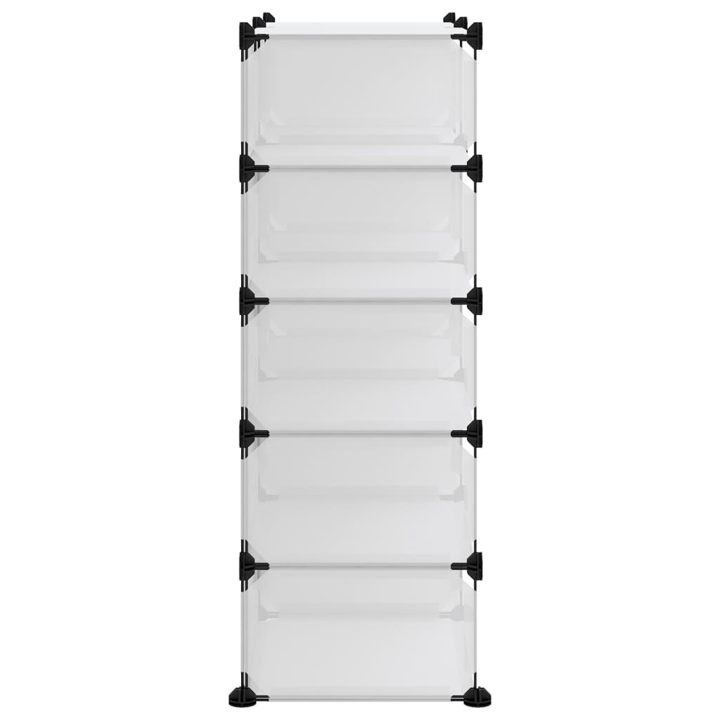 Shoe Rack Transparent 84x32x88.5 cm PP