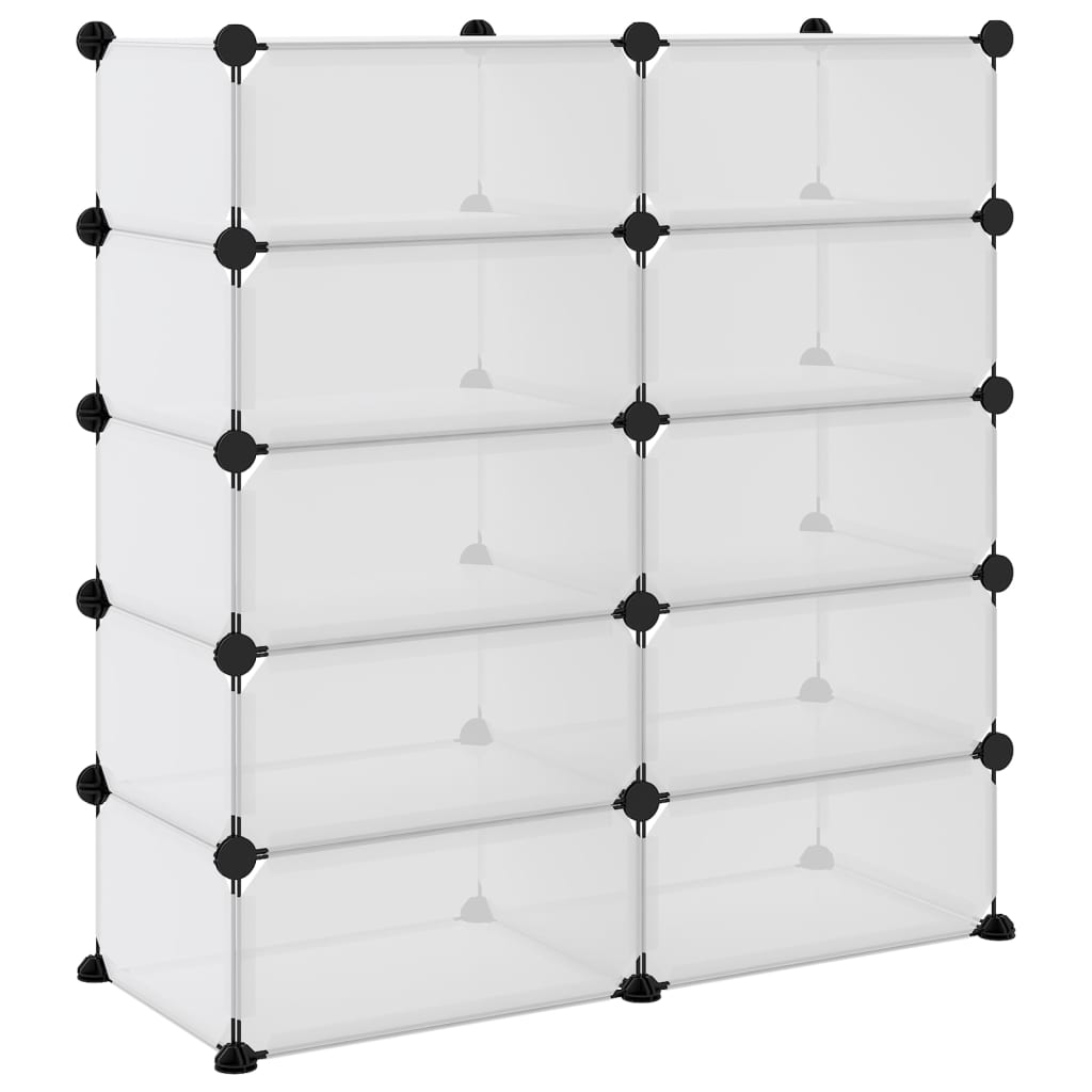 Shoe Rack Transparent 84x32x88.5 cm PP