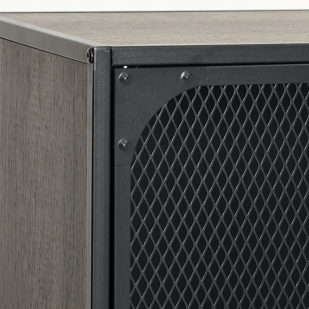 Storage Cabinets 2 pcs Grey 72x36x82 cm Metal and MDF