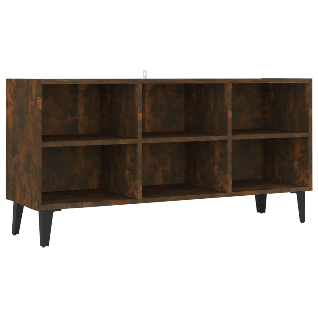 Modern Wooden TV Tele Stand Media Unit Cabinet With 6 Storage Compartments Wood