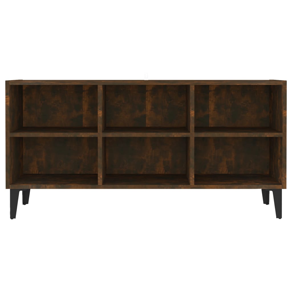 Modern Wooden TV Tele Stand Media Unit Cabinet With 6 Storage Compartments Wood