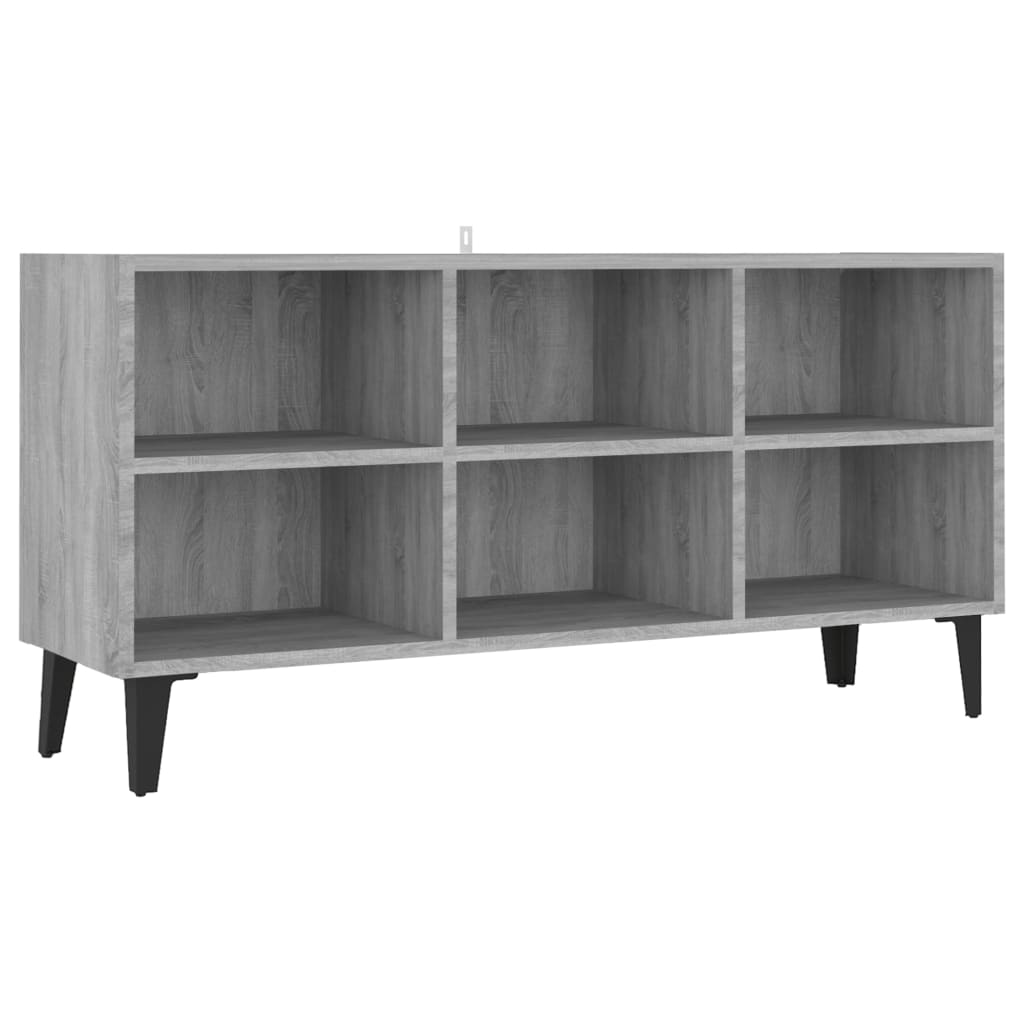 Modern Wooden TV Tele Stand Media Unit Cabinet With 6 Storage Compartments Wood