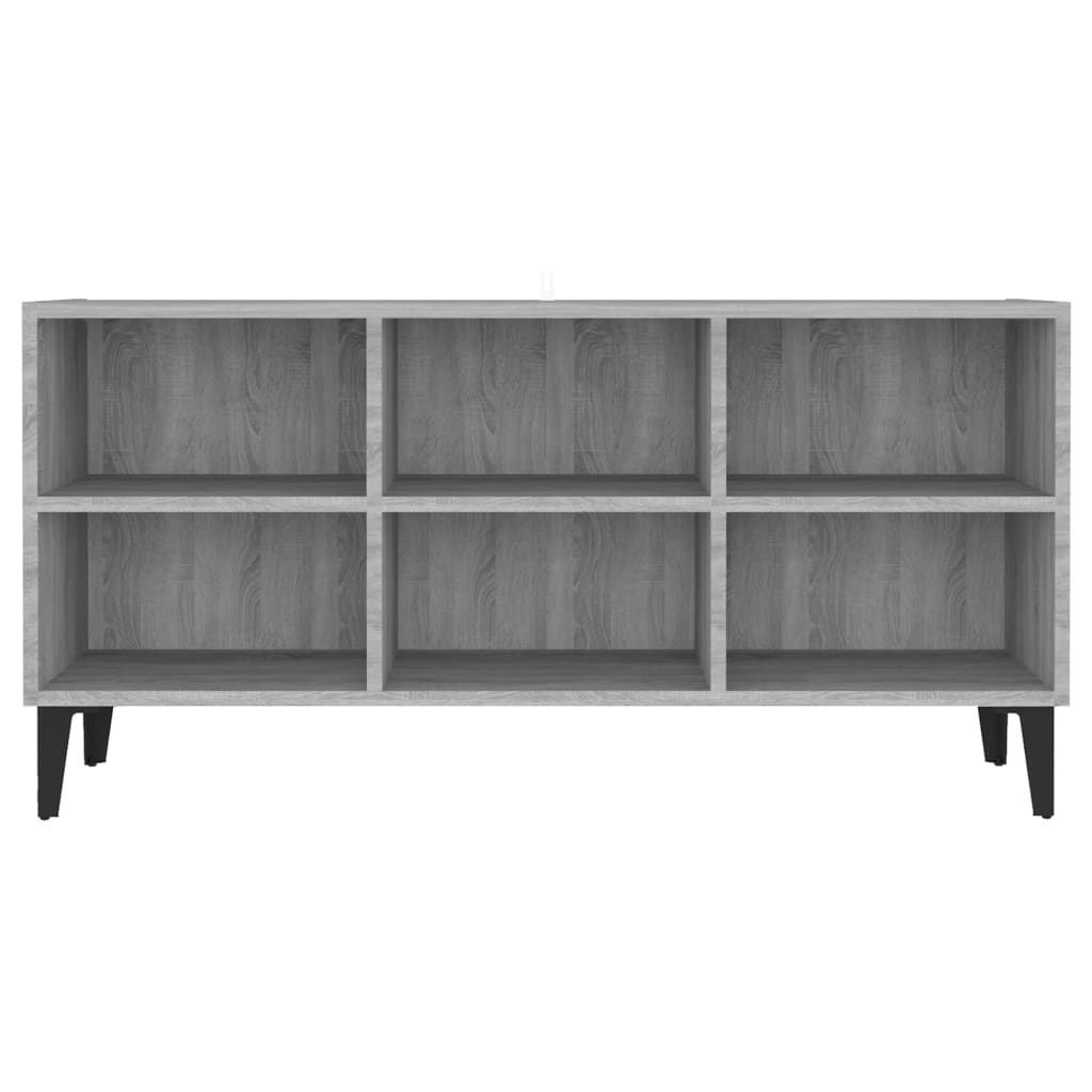 Modern Wooden TV Tele Stand Media Unit Cabinet With 6 Storage Compartments Wood