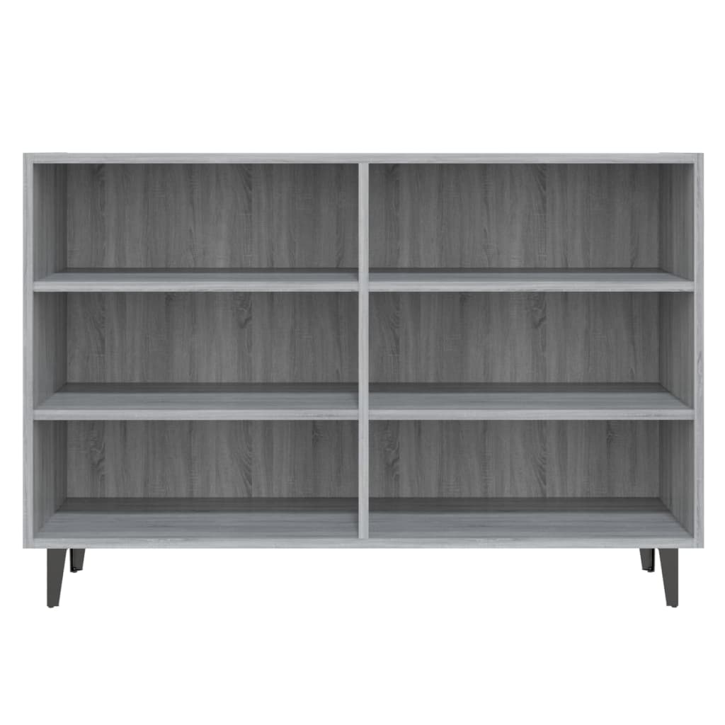 Modern Wooden Open Sideboard Storage Cabinet Unit With 6 Compartments