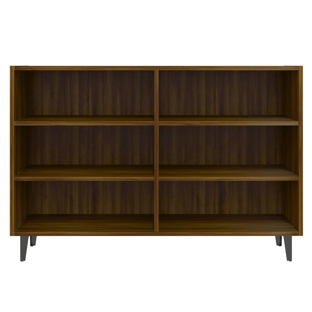 Modern Wooden Open Sideboard Storage Cabinet Unit With 6 Compartments