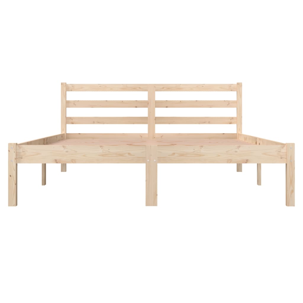 Modern Wooden Double Size 135cm Bed Frame Base With Headboard