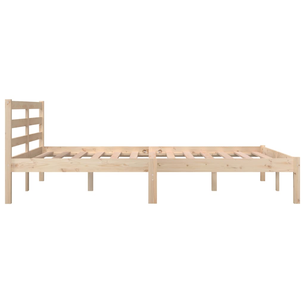 Modern Wooden Double Size 135cm Bed Frame Base With Headboard