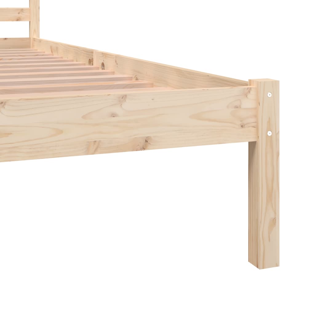 Modern Wooden Double Size 135cm Bed Frame Base With Headboard