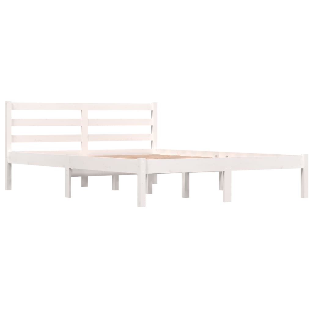 Modern Wooden Double Size 135cm Bed Frame Base With Headboard
