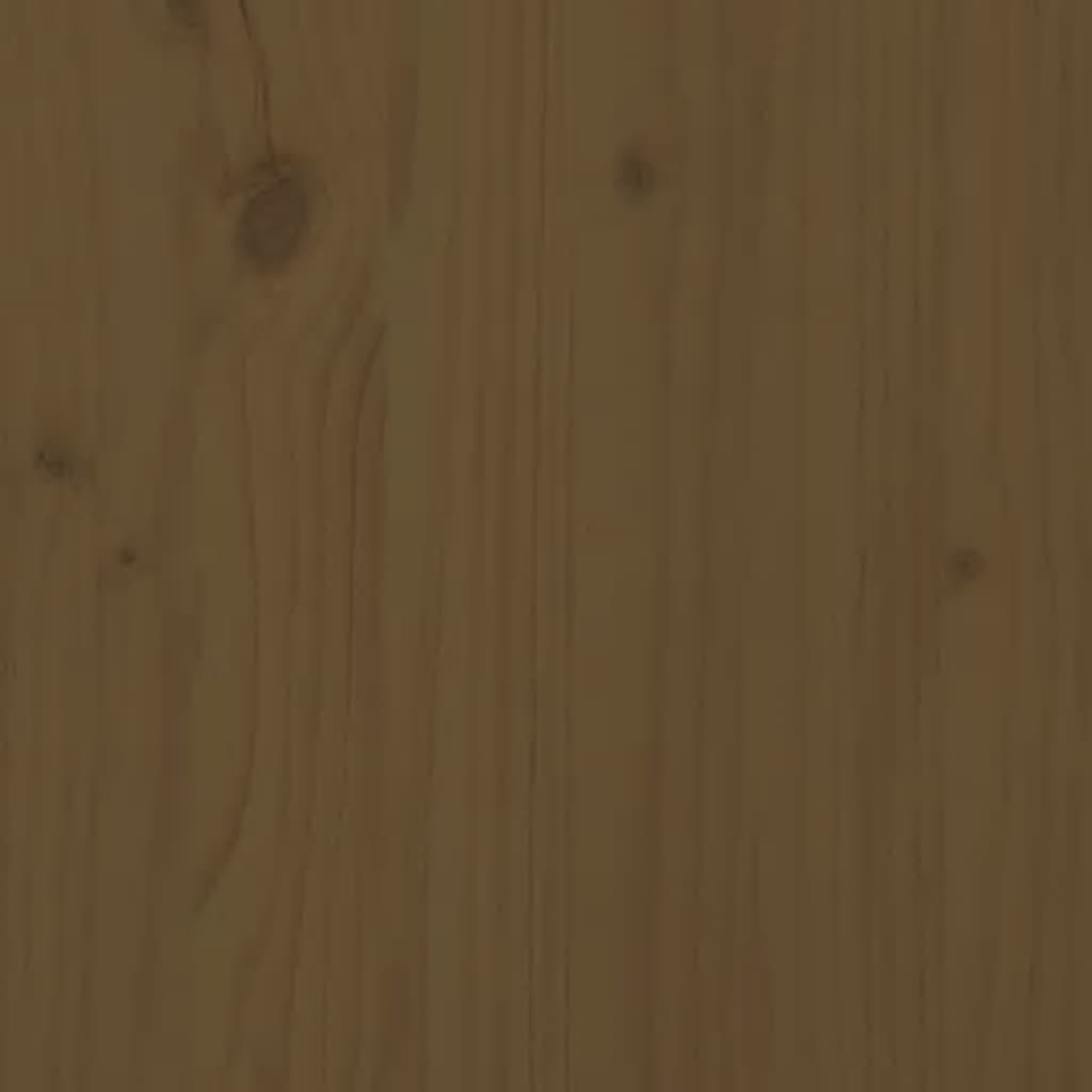 Bed Frame without Mattress Solid Wood Pine 140x200cm Honey Brown