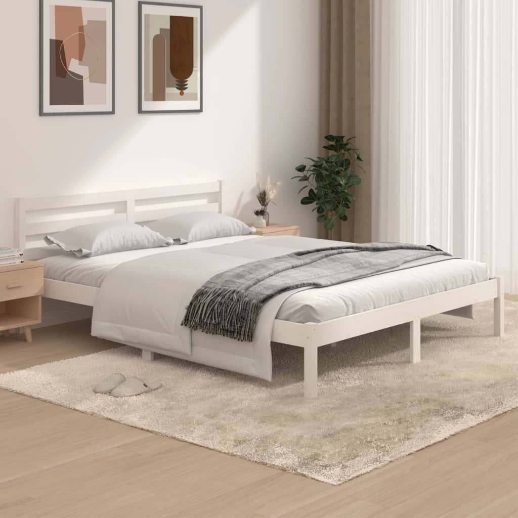 Modern Wooden King Size 150cm Bed Frame Base With Headboard