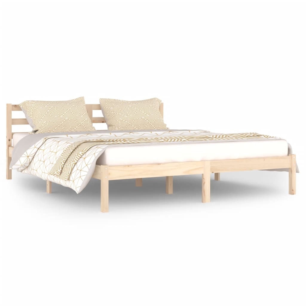 Modern Wooden Queen Size 160cm Bed Frame Base With Headboard