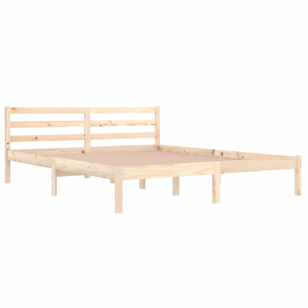 Modern Wooden Queen Size 160cm Bed Frame Base With Headboard
