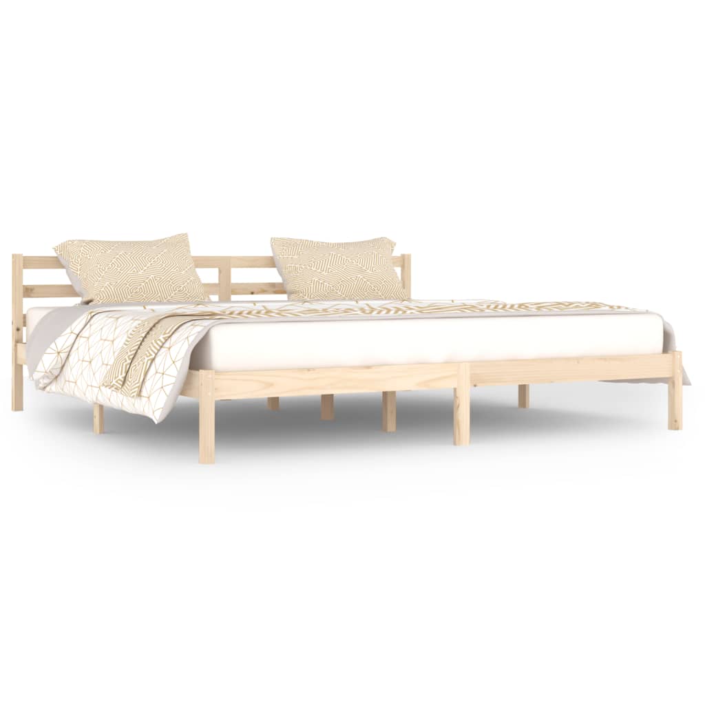 Modern Wooden Emperor Size 2m Bed Frame Base With Headboard