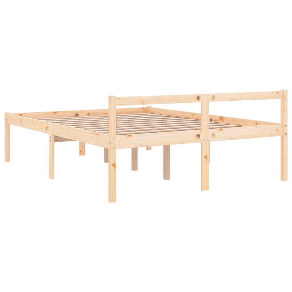 Senior Bed without Mattress 140x200cm Solid Wood Pine